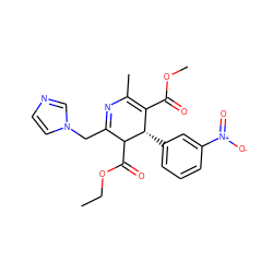 CCOC(=O)C1C(Cn2ccnc2)=NC(C)=C(C(=O)OC)[C@@H]1c1cccc([N+](=O)[O-])c1 ZINC000000597052