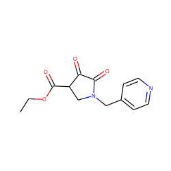 CCOC(=O)C1CN(Cc2ccncc2)C(=O)C1=O ZINC000025971364