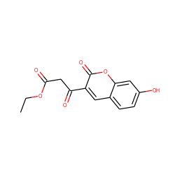 CCOC(=O)CC(=O)c1cc2ccc(O)cc2oc1=O ZINC000006227952