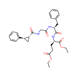 CCOC(=O)CC[C@@H](NC(=O)[C@H](Cc1ccccc1)NC(=O)CNC(=O)[C@@H]1C[C@H]1c1ccccc1)C(=O)OCC ZINC001772609454