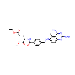 CCOC(=O)CC[C@H](NC(=O)c1ccc(CNc2ccc3nc(N)nc(N)c3c2C)cc1)C(=O)OCC ZINC000169314983