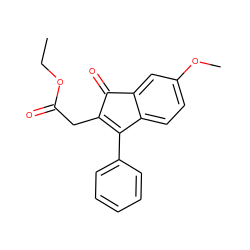 CCOC(=O)CC1=C(c2ccccc2)c2ccc(OC)cc2C1=O ZINC000036472957