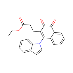 CCOC(=O)CCC1=C(n2ccc3ccccc32)c2ccccc2C(=O)C1=O ZINC000029565523