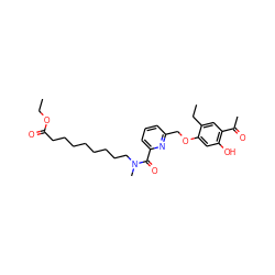 CCOC(=O)CCCCCCCCN(C)C(=O)c1cccc(COc2cc(O)c(C(C)=O)cc2CC)n1 ZINC000028462957