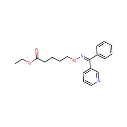 CCOC(=O)CCCCO/N=C(/c1ccccc1)c1cccnc1 ZINC000027099859