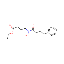 CCOC(=O)CCCN(O)C(=O)CCCc1ccccc1 ZINC000029547018