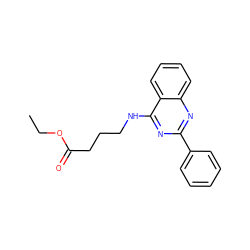 CCOC(=O)CCCNc1nc(-c2ccccc2)nc2ccccc12 ZINC000013743191