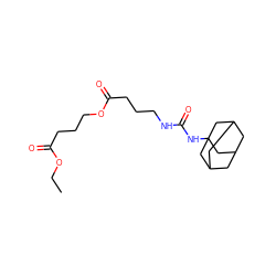 CCOC(=O)CCCOC(=O)CCCNC(=O)NC12CC3CC(CC(C3)C1)C2 ZINC000013560482