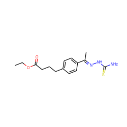 CCOC(=O)CCCc1ccc(/C(C)=N/NC(N)=S)cc1 ZINC000013635244