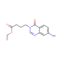 CCOC(=O)CCCn1cnc2cc(N)ccc2c1=O ZINC000013800973