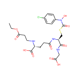 CCOC(=O)CCN[C@H](CCC(=O)N[C@@H](CSC(=O)N(O)c1ccc(Cl)cc1)C(=O)NCC(=O)O)C(=O)O ZINC000473154830