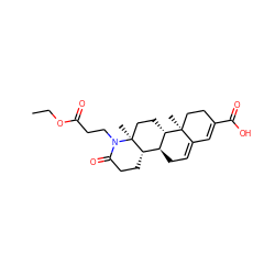 CCOC(=O)CCN1C(=O)CC[C@H]2[C@@H]3CC=C4C=C(C(=O)O)CC[C@]4(C)[C@H]3CC[C@@]21C ZINC000095557008