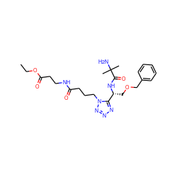 CCOC(=O)CCNC(=O)CCCn1nnnc1[C@@H](COCc1ccccc1)NC(=O)C(C)(C)N ZINC000029049802