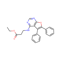 CCOC(=O)CCNc1ncnc2oc(-c3ccccc3)c(-c3ccccc3)c12 ZINC000053313573