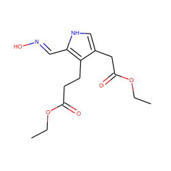 CCOC(=O)CCc1c(CC(=O)OCC)c[nH]c1/C=N/O ZINC000000173788