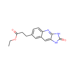 CCOC(=O)CCc1ccc2nc3[nH]c(=O)[nH]c3cc2c1 ZINC000013725769