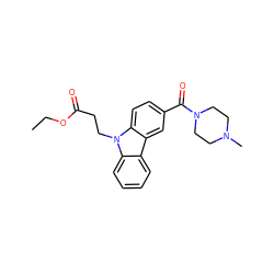 CCOC(=O)CCn1c2ccccc2c2cc(C(=O)N3CCN(C)CC3)ccc21 ZINC000096938387