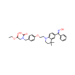 CCOC(=O)CN(Cc1ccc(OCCN2CCC(C)(C)c3cc(/C(=N/O)c4ccccc4)ccc32)cc1)C(=O)O ZINC000043022391