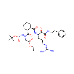 CCOC(=O)CN(NC(=O)OC(C)(C)C)C(=O)[C@@H]1CCCC[C@H]1C(=O)N[C@@H](CCCN=C(N)N)C(=O)C(=O)NCCc1ccccc1 ZINC000026943625