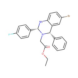 CCOC(=O)CN1[C@@H](c2ccccc2)c2cc(Br)ccc2N[C@H]1c1ccc(F)cc1 ZINC000012311686