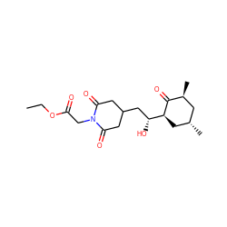 CCOC(=O)CN1C(=O)CC(C[C@@H](O)[C@@H]2C[C@@H](C)C[C@H](C)C2=O)CC1=O ZINC000003975380