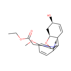 CCOC(=O)CN1CC[C@@]23C=C[C@H](O)C[C@@H]2Oc2c(OC)ccc(c23)C1 ZINC000140954164