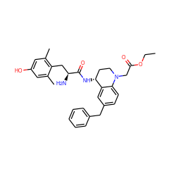 CCOC(=O)CN1CC[C@@H](NC(=O)[C@@H](N)Cc2c(C)cc(O)cc2C)c2cc(Cc3ccccc3)ccc21 ZINC000653884675