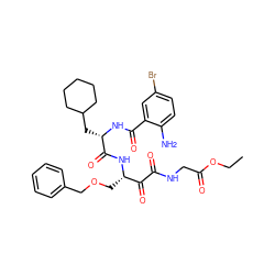 CCOC(=O)CNC(=O)C(=O)[C@H](COCc1ccccc1)NC(=O)[C@H](CC1CCCCC1)NC(=O)c1cc(Br)ccc1N ZINC000049777580