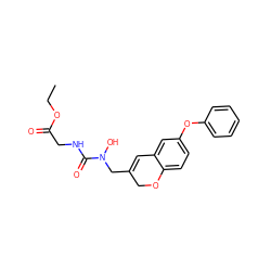 CCOC(=O)CNC(=O)N(O)CC1=Cc2cc(Oc3ccccc3)ccc2OC1 ZINC000013833879