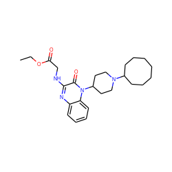 CCOC(=O)CNc1nc2ccccc2n(C2CCN(C3CCCCCCC3)CC2)c1=O ZINC000143895380