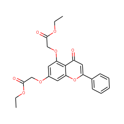 CCOC(=O)COc1cc(OCC(=O)OCC)c2c(=O)cc(-c3ccccc3)oc2c1 ZINC000000644123