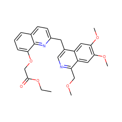 CCOC(=O)COc1cccc2ccc(Cc3cnc(COC)c4cc(OC)c(OC)cc34)nc12 ZINC000145158481