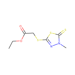 CCOC(=O)CSc1nn(C)c(=S)s1 ZINC000003645007