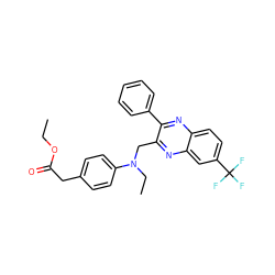 CCOC(=O)Cc1ccc(N(CC)Cc2nc3cc(C(F)(F)F)ccc3nc2-c2ccccc2)cc1 ZINC000103266322