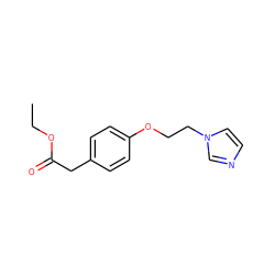 CCOC(=O)Cc1ccc(OCCn2ccnc2)cc1 ZINC000029219028