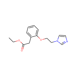 CCOC(=O)Cc1ccccc1OCCn1ccnc1 ZINC000029218766