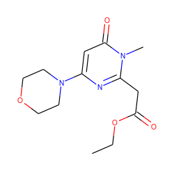 CCOC(=O)Cc1nc(N2CCOCC2)cc(=O)n1C ZINC000147114092