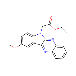 CCOC(=O)Cn1c2ccc(OC)cc2c2nc3ccccc3nc21 ZINC000000527806