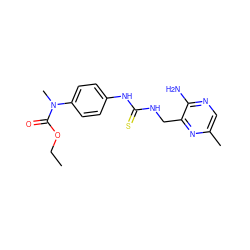 CCOC(=O)N(C)c1ccc(NC(=S)NCc2nc(C)cnc2N)cc1 ZINC000071295726