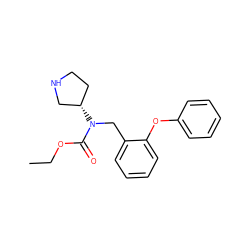 CCOC(=O)N(Cc1ccccc1Oc1ccccc1)[C@H]1CCNC1 ZINC000040918744