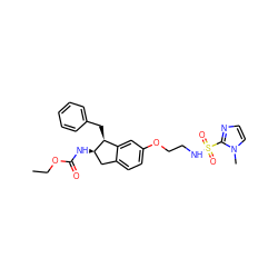 CCOC(=O)N[C@@H]1Cc2ccc(OCCNS(=O)(=O)c3nccn3C)cc2[C@@H]1Cc1ccccc1 ZINC000114193377