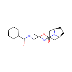 CCOC(=O)N1[C@H]2CC[C@@H]1C[C@@H](NCCNC(=O)C1CCCCC1)C2 ZINC000101505647