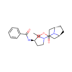 CCOC(=O)N1[C@H]2CC[C@H]1CC(N1CC[C@@H](NC(=O)c3ccccc3)C1)C2 ZINC000101505622