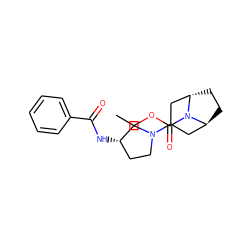 CCOC(=O)N1[C@H]2CC[C@H]1CC(N1CC[C@H](NC(=O)c3ccccc3)C1)C2 ZINC000101505643