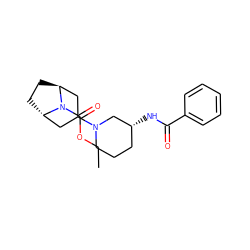 CCOC(=O)N1[C@H]2CC[C@H]1CC(N1CCC[C@@H](NC(=O)c3ccccc3)C1)C2 ZINC000101505627