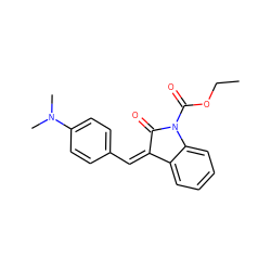 CCOC(=O)N1C(=O)/C(=C\c2ccc(N(C)C)cc2)c2ccccc21 ZINC000474604809