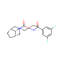 CCOC(=O)N1C[C@@H]2CC[C@H](C1)[C@@H]2NCCNC(=O)c1cc(F)cc(F)c1 ZINC000103227214