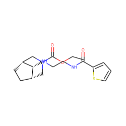 CCOC(=O)N1C[C@@H]2CC[C@H](C1)[C@@H]2NCCNC(=O)c1cccs1 ZINC000103228765