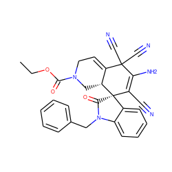 CCOC(=O)N1CC=C2[C@@H](C1)[C@@]1(C(=O)N(Cc3ccccc3)c3ccccc31)C(C#N)=C(N)C2(C#N)C#N ZINC000000664190