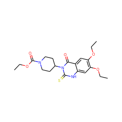 CCOC(=O)N1CCC(n2c(=S)[nH]c3cc(OCC)c(OCC)cc3c2=O)CC1 ZINC000003010178